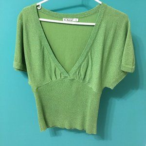 G. Ratio Deep V-Neck GreenTop